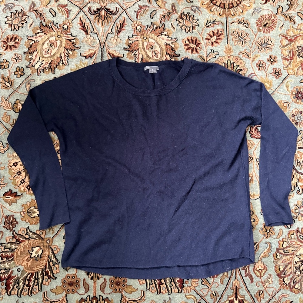 Vince Navy Blue Cashmere Sweater